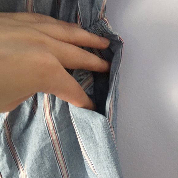 Boho Striped Strapless Shirt dress Small - Picture 8 of 10